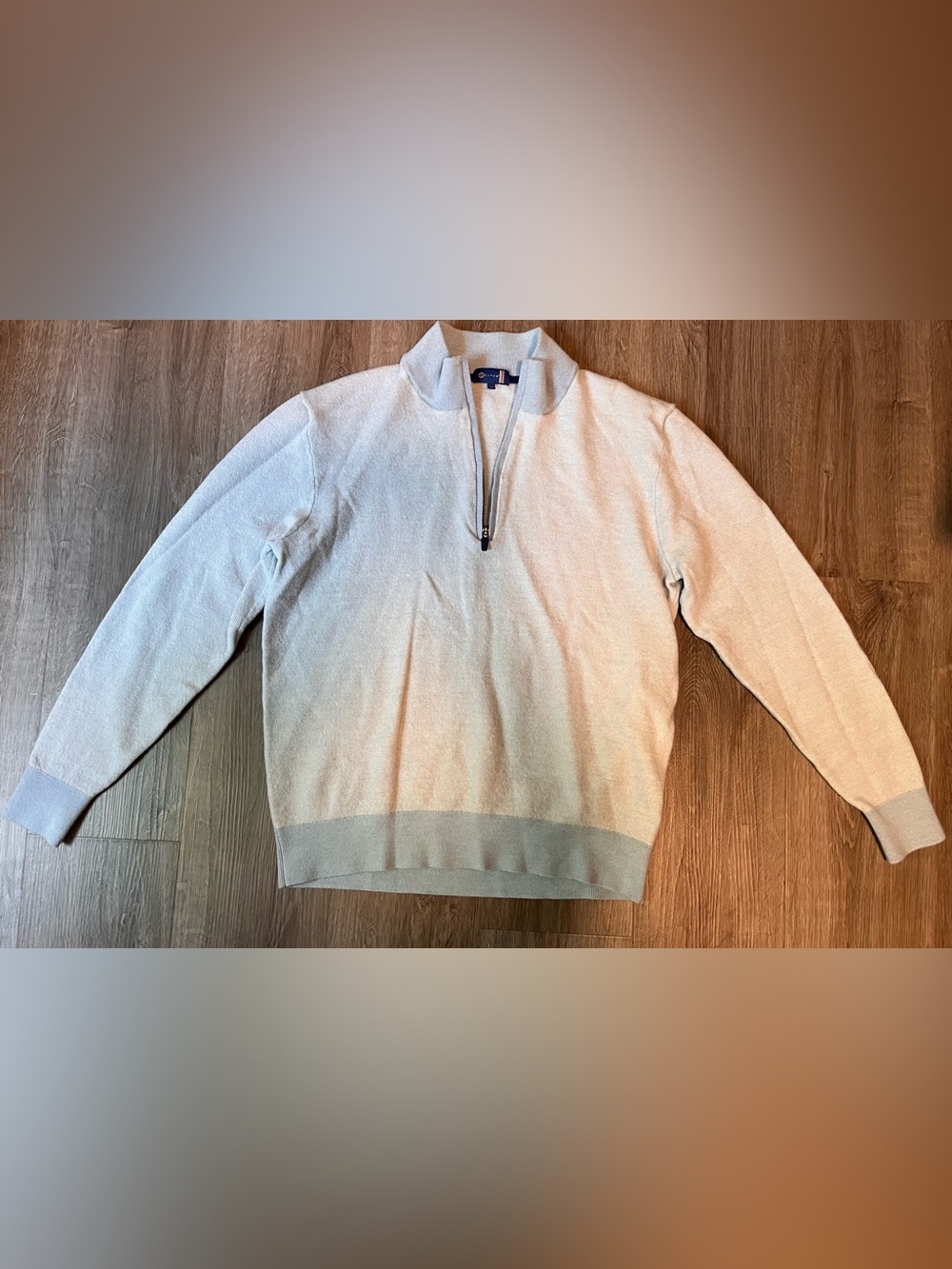 Stitch Men’s Light Gray Zip-Front Sweater